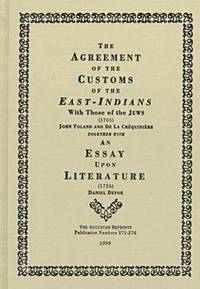 bokomslag Agreement of the Customs of the East Indians and the Jews