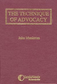 bokomslag Munkman: The Technique of Advocacy