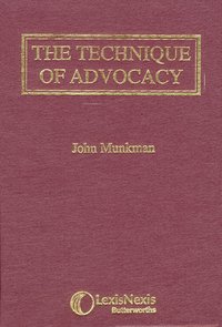 bokomslag Munkman: The Technique of Advocacy