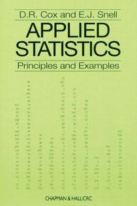 D.R. Cox, D. R. Cox - Applied Statistics - Principles and Examples, Häftad