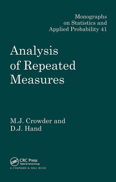 Martin J. Crowder, David J. Hand - Analysis of Repeated Measures, Inbunden