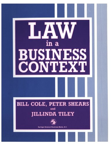 bokomslag Law in a Business Context
