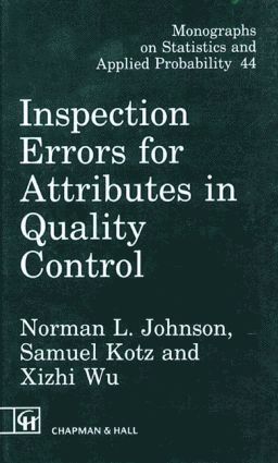 bokomslag Inspection Errors for Attributes in Quality Control