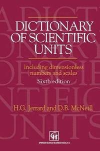 bokomslag Dictionary of Scientific Units
