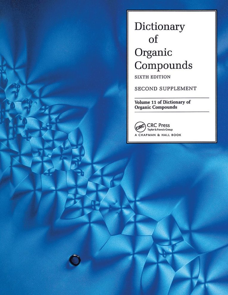 John Buckingham, Fiona Macdonald, Fiona MacDonald - Dictionary Organic Compounds, Sixth Edition, Supplement 2, Inbunden