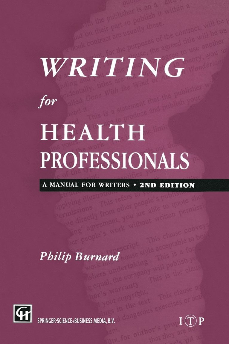 Philips Burnard, Philip Burnard - Writing for Health Professionals, Häftad