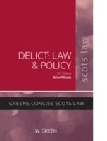 Brian Pillans - Delict: Law and Policy, Häftad