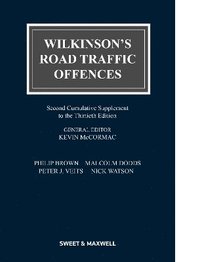 bokomslag Wilkinson's Road Traffic Offences