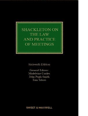 Shackleton on The Law and Practice of Meetings
