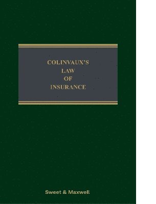 Professor Robert M Merkin - Colinvaux's Law of Insurance, Inbunden