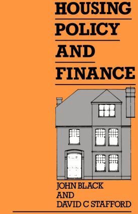 John Black, David Stafford - Housing Policy and Finance, Häftad