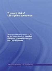 bokomslag Thematic List of Descriptors: Economics