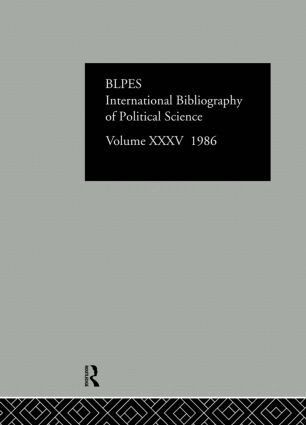 International Committee for Social Science Information and Documentation - IBSS: Political Science: 1986 Volume 35, Inbunden