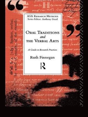 bokomslag Oral Traditions and the Verbal Arts
