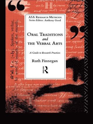 Oral Traditions and the Verbal Arts 1