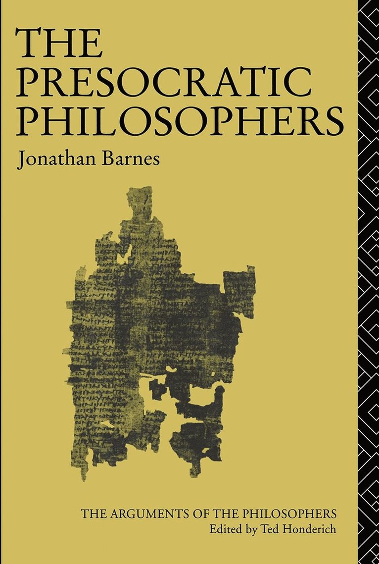 The Presocratic Philosophers 1