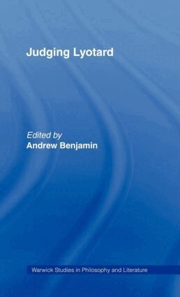 Andrew Benjamin - Judging Lyotard, Inbunden