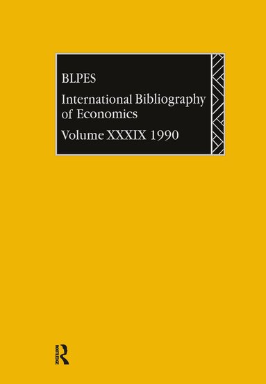 British Library of Political and Economic Science - IBSS: Economics: 1990 Vol 39, Inbunden