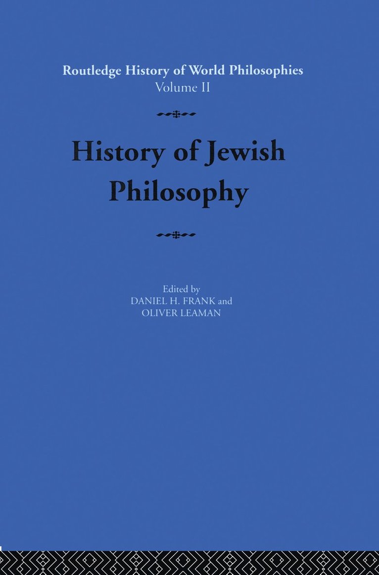 History of Jewish Philosophy 1