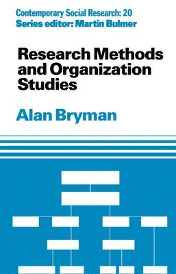 bokomslag Research Methods and Organization Studies