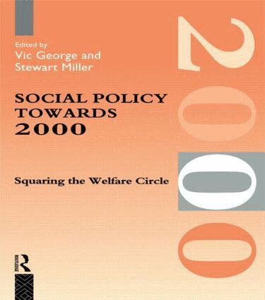 Prof Vic George, Vic George, Stewart Miller - Social Policy Towards 2000, Häftad