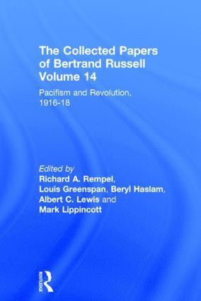 Bertrand Russell, Louis Greenspan, Beryl Haslam, Albert C. Lewis, Mark Lippincott, Richard A. Rempel, USA) Rempel, Richard A. (McMaster University - Collected Papers of Bertrand Russell, Volume 14, Inbunden