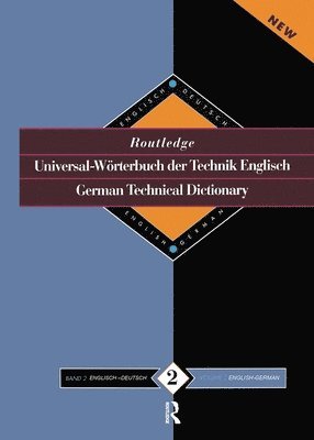 bokomslag Routledge German Technical Dictionary Universal-Worterbuch der Technik Englisch