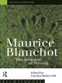 bokomslag Maurice Blanchot