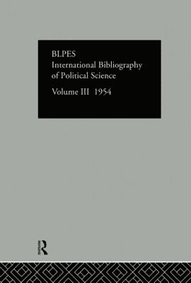 Intl Biblio Pol Sc 1954 Vol 3