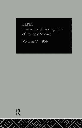 Intl Biblio Pol Sc 1956 Vol 5