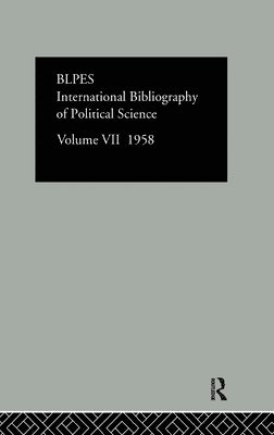 Intl Biblio Pol Sc 1958 Vol  7 1