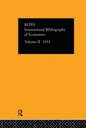 Intl Biblio Econom 1953 Vol 2