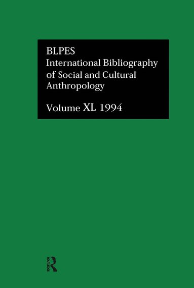 bokomslag IBSS: Anthropology: 1994 Vol 40