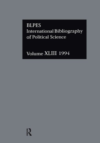 bokomslag IBSS: Political Science: 1994 Vol 43