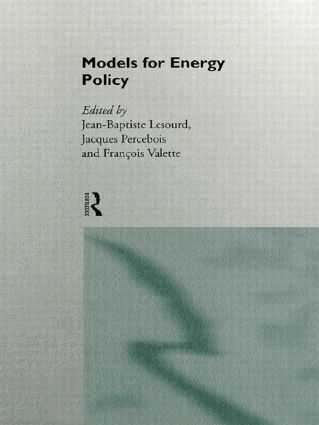 Jean-Baptiste Lesourd, Jacques Percebois, Francois Valette - Models for Energy Policy, Inbunden