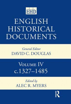 A.R. Myers - English Historical Documents, Inbunden