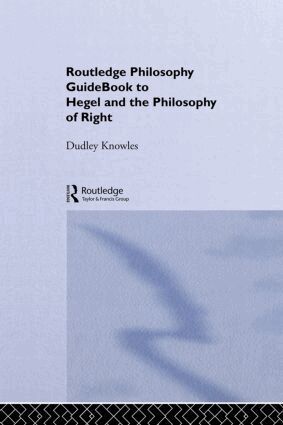 Lord Frederick J.D. Lugard - Routledge Philosophy GuideBook to Hegel and the Philosophy of Right, Inbunden