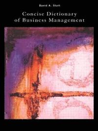 bokomslag The Concise Dictionary of Business Management