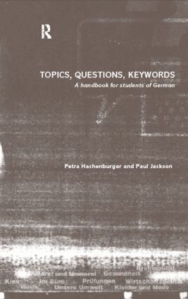 Petra Hachenburger, Paul Jackson - Topics, Questions, Key Words, Häftad