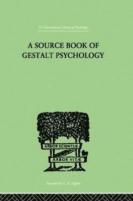 bokomslag A Source Book Of Gestalt Psychology