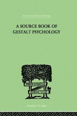 Willis D Ellis, Willis D. Ellis - Source Book Of Gestalt Psychology, Inbunden