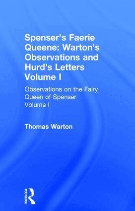 Thomas Warton - Observations On Fairy Queen V1, Inbunden