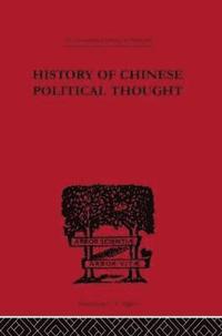 bokomslag History of Chinese Political Thought