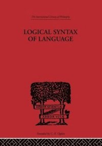 bokomslag Logical Syntax of Language