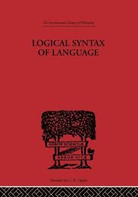 bokomslag Logical Syntax of Language