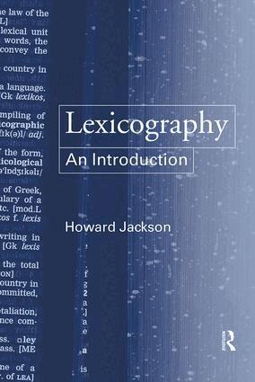 Howard Jackson - Lexicography, Häftad