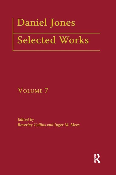 bokomslag Daniel Jones, Selected Works: Volume VII