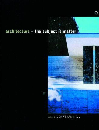 Jonathan Hill - Architecture, Häftad