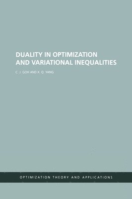 bokomslag Duality in Optimization and Variational Inequalities