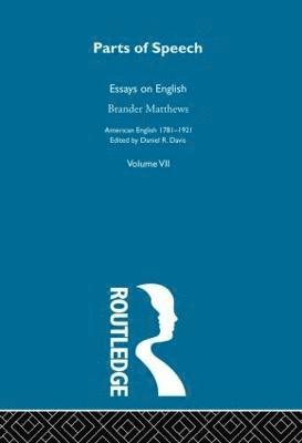 Parts Of Speech:Essays English 1
